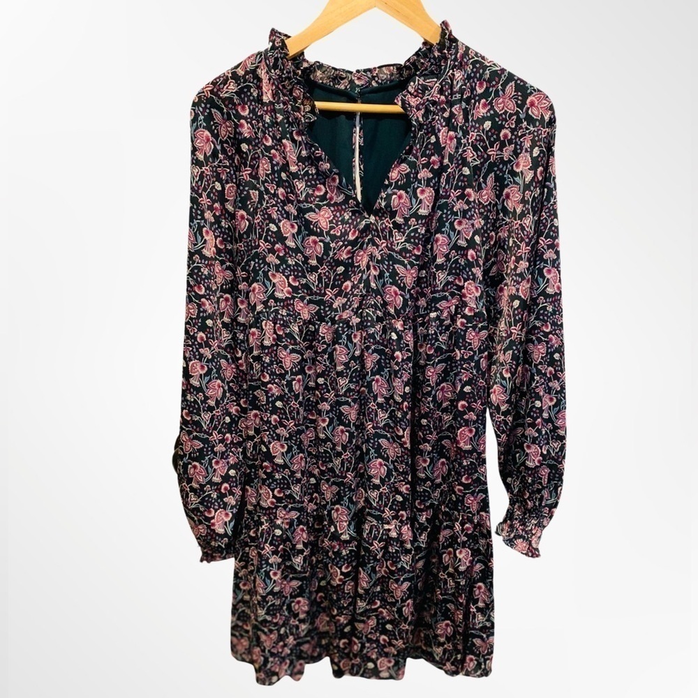 BCBGeneration Cutout Smock Neck Dress In Winter Garden Size S